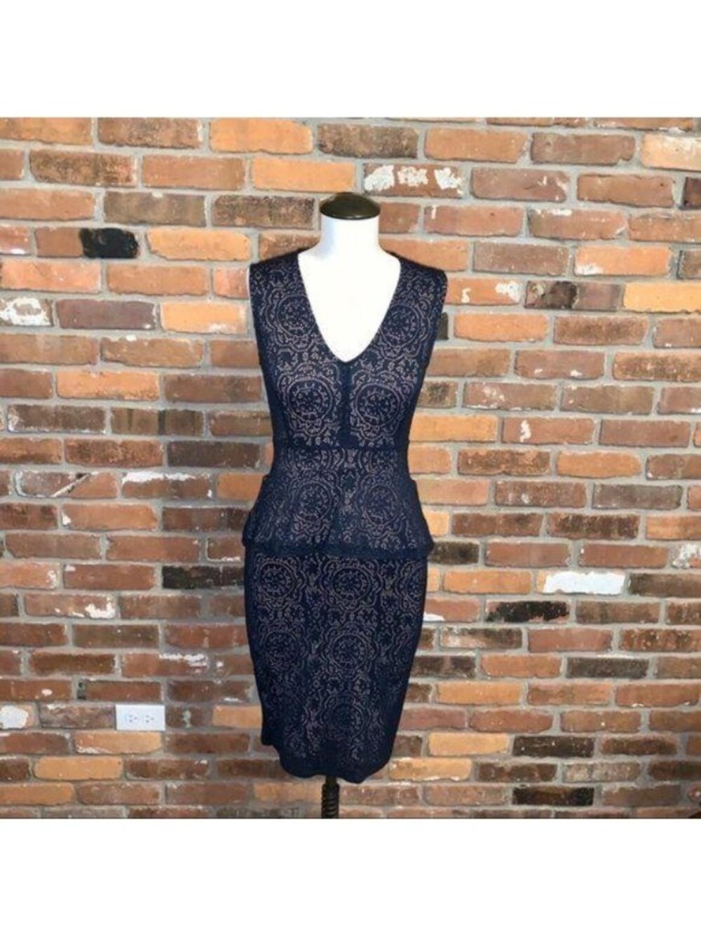 BCBGMaxAzria Black Peplum Dress Size XS